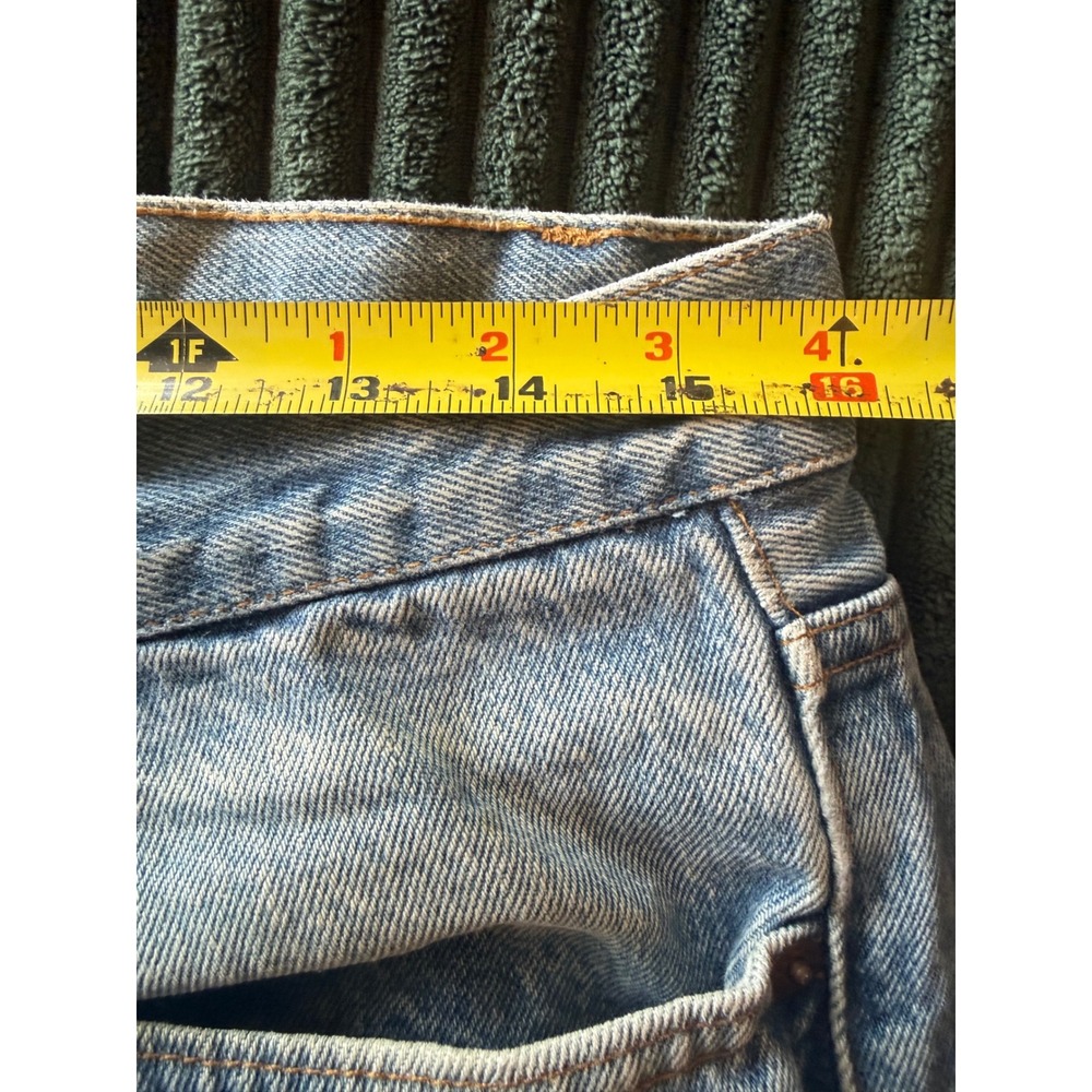 Levis 501-0115 Mens Straight Leg Button Fly Light Wash Blue Denim Jeans 34x32 - Picture 6 of 8
